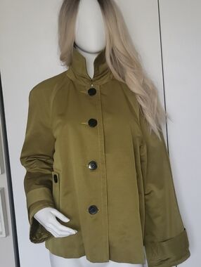 Jacob Olive Double Breasted Pea Coat
